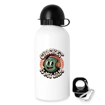 Drôle de cricket : Jeu de cricket vintage - Gourde avec bouchon 500 ml - blanc - Droite