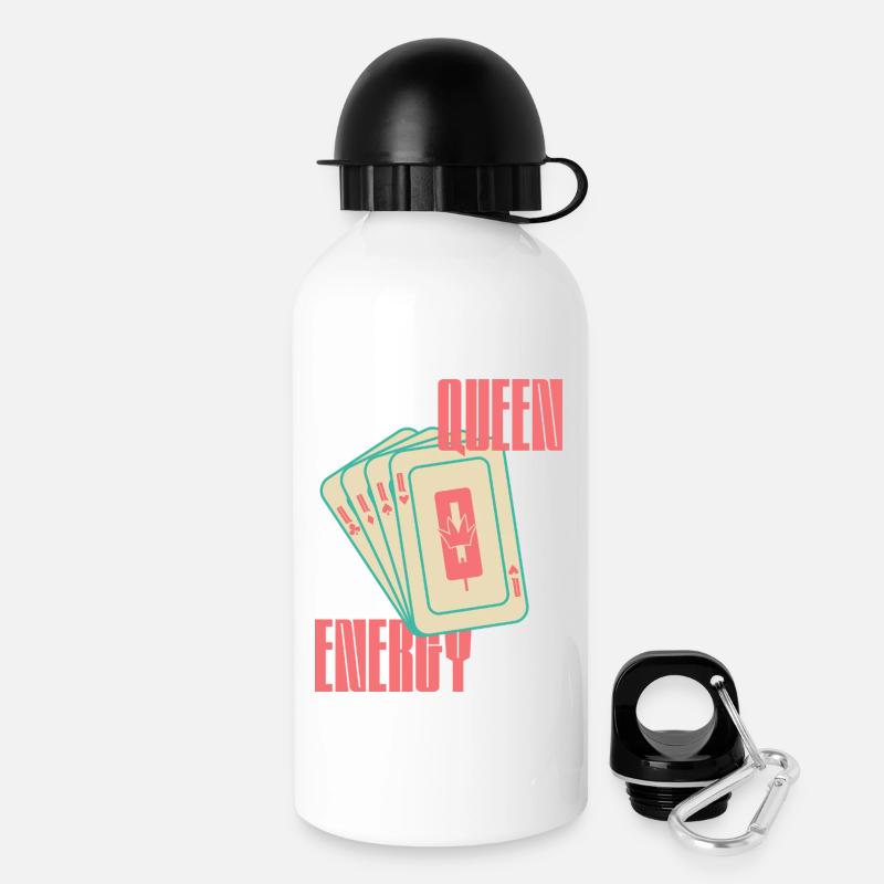 Énergie de la Reine - Gourde avec bouchon 500 ml - blanc