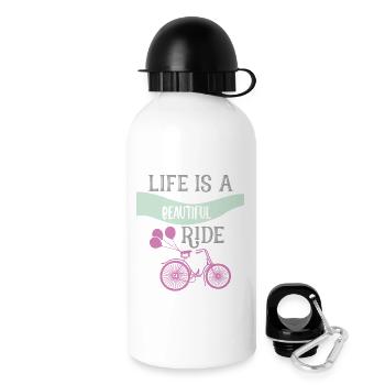 La vie est un magnifique graphique de vélo de sortie - Gourde avec bouchon 500 ml - blanc - Droite