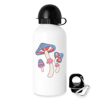 Retro Psychedelic Mushroom Vintage Design - Drinks Bottle with Lid 500 ml - white - Right