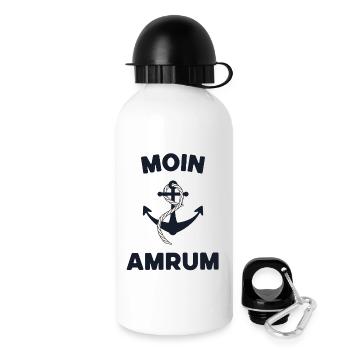 Moin Amrum – Conception d’ancres maritimes - Gourde avec bouchon 500 ml - blanc - Droite