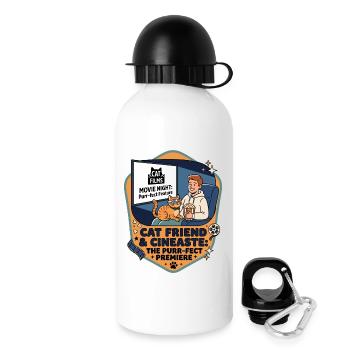 Amie chatte Cinéaste Humour - Gourde avec bouchon 500 ml - blanc - Droite