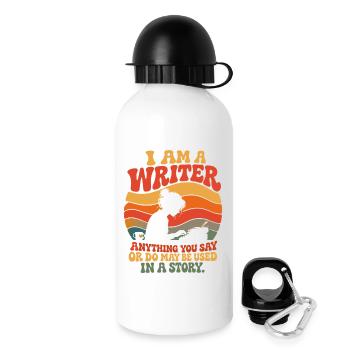 Écrivain passionné, citation créative - Gourde avec bouchon 500 ml - blanc - Droite