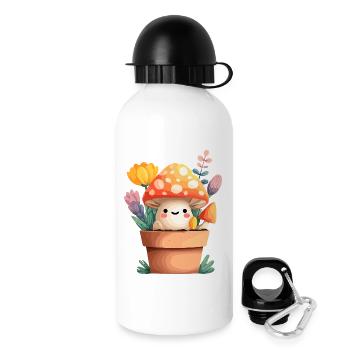 Little mushroom friend in a flower pot - Drinks Bottle with Lid 500 ml - white - Right