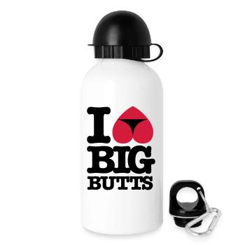 I_love_big_butts - Trinkflasche mit Deckel 500 ml - Weiß - Rechts