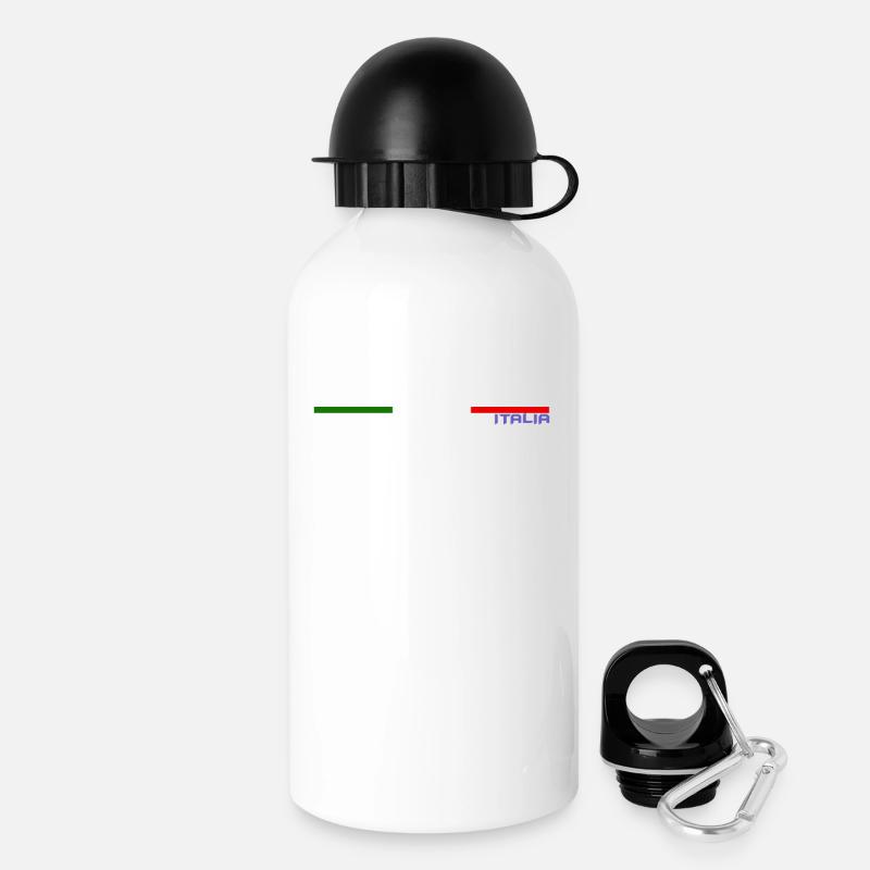 ITALIA FLAG - Drinks Bottle with Lid 500 ml - white