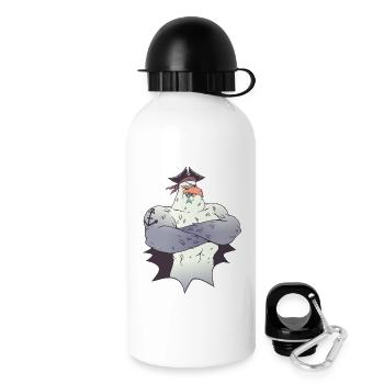 mouette pirate port maritime capitaine navire de mer - Gourde avec bouchon 500 ml - blanc - Droite