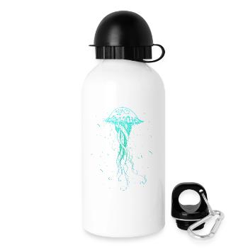 Jellyfish Sea Animal Psychedelic Art Gift - Drinks Bottle with Lid 500 ml - white - Right