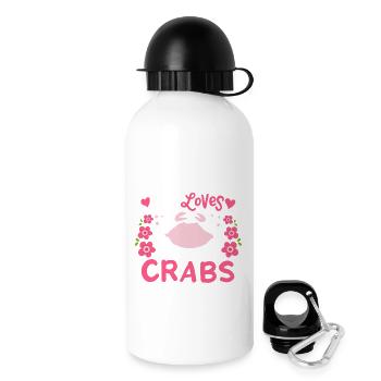Crab seafood - Drinks Bottle with Lid 500 ml - white - Right