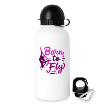 Aerial Yoga Born To Fly Born To Fly Cloth - Drinks Bottle with Lid 500 ml - white - Right