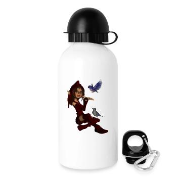 Kleine Fee mit Vögeln - Trinkflasche mit Deckel 500 ml - Weiß - Rechts