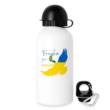 Freedom for Ukraine - Drinks Bottle with Lid 500 ml - white - Right