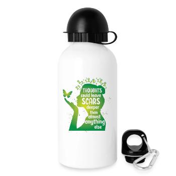 Les pensées en matière de santé mentale pourraient laisser des cicatrices - Gourde avec bouchon 500 ml - blanc - Droite