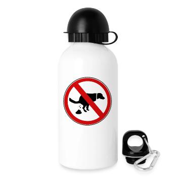 Dog piles Forbidden - Drinks Bottle with Lid 500 ml - white - Right