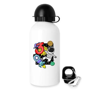3 years old Young astronaut - Drinks Bottle with Lid 500 ml - white - Right