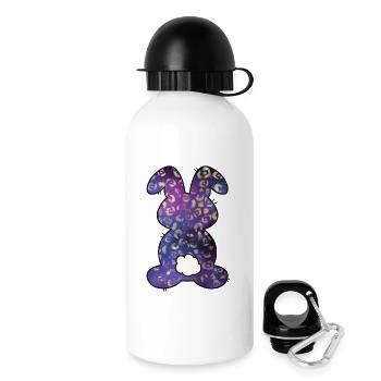 Lapin de Pâques à motif léopard - Gourde avec bouchon 500 ml - blanc - Droite