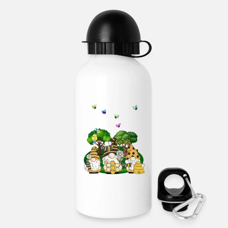 Bee Colony Honeycomb Garden - Drinks Bottle with Lid 500 ml - white