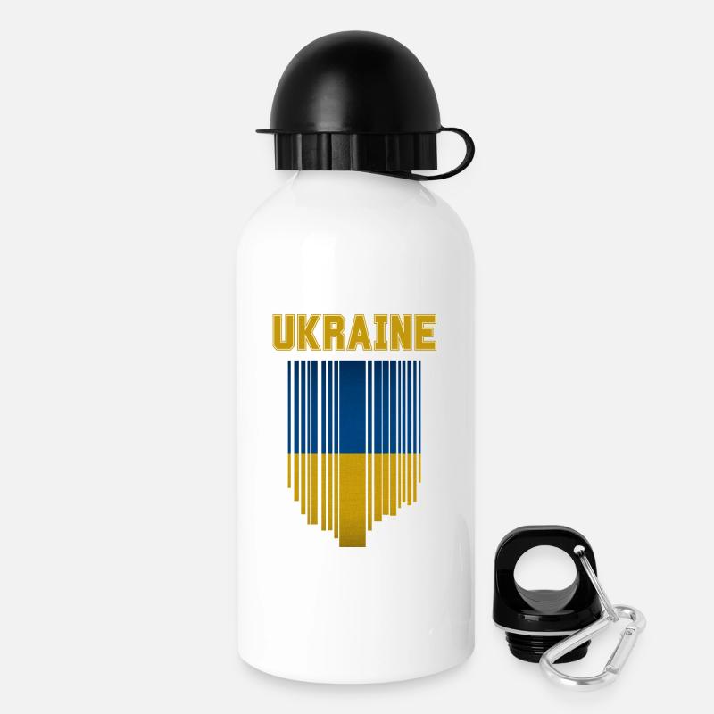 Ukrainian flag, Ukrainian pride - Drinks Bottle with Lid 500 ml - white
