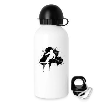 Skifahrer - Trinkflasche mit Deckel 500 ml - Weiß - Rechts