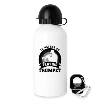 Blague de trompettiste - Gourde avec bouchon 500 ml - blanc - Droite