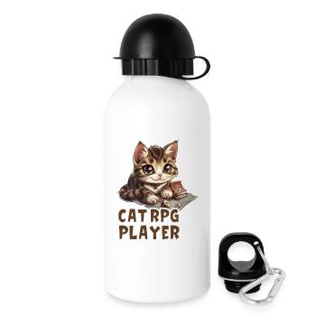 Cats RPG Player W20 Role Playing Game Shirt - Drinks Bottle with Lid 500 ml - white - Right