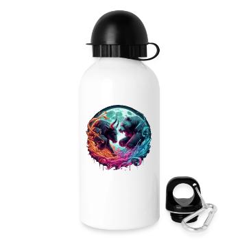 Bull vs Bear Stock Market Stocks - Drinks Bottle with Lid 500 ml - white - Right