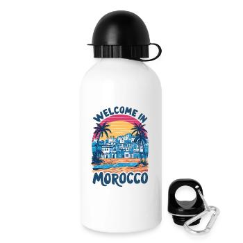 Sunset over Moroccan Village - Drinks Bottle with Lid 500 ml - white - Right