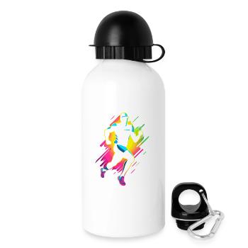 Marathon Runner Comic Look - Drinks Bottle with Lid 500 ml - white - Right
