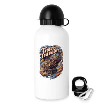 Time Traveler Steampunk Horloge Aventure Design - Gourde avec bouchon 500 ml - blanc - Droite