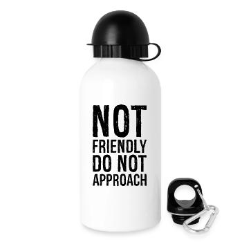 not friendly do not approach - Drinks Bottle with Lid 500 ml - white - Right