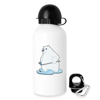 Eisbär Eishockey Eishockeyschläger - Trinkflasche mit Deckel 500 ml - Weiß - Rechts