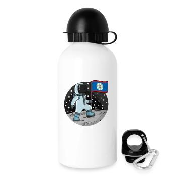 Astronaut Fahne Belize - Trinkflasche mit Deckel 500 ml - Weiß - Rechts