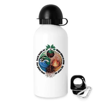 Four Elements Tree - Earth, Water, Fire, Air - Drinks Bottle with Lid 500 ml - white - Right