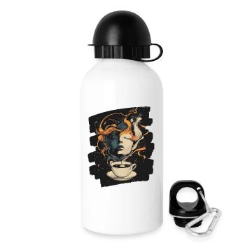 Kaffee Coffee Kaffeeliebhaber - Trinkflasche mit Deckel 500 ml - Weiß - Rechts