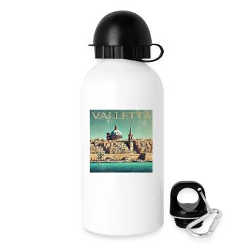 Retro Malta Valletta Port City Sunbeams - Drinks Bottle with Lid 500 ml - white - Right