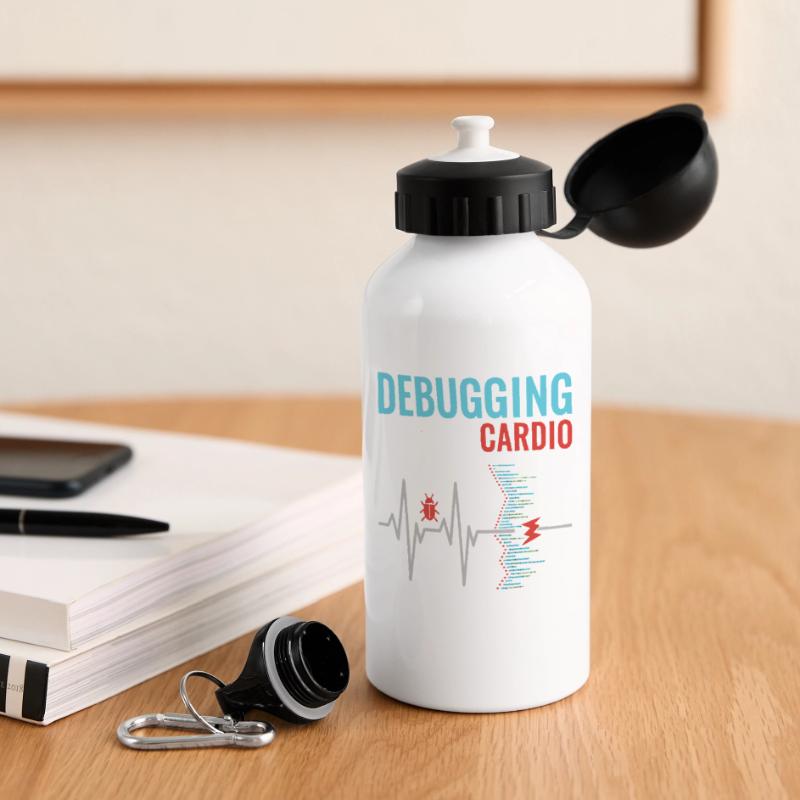Debugging ist mein Cardio - Programmierer Nerd Trinkflasche mit Deckel 500 ml