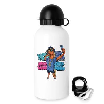 Selfie Queen – Urban Street Art Horse - Trinkflasche mit Deckel 500 ml - Weiß - Rechts