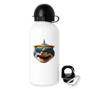 requin requin tigre requin plongeur requins mignons grand requin blanc - Gourde avec bouchon 500 ml - blanc - Droite