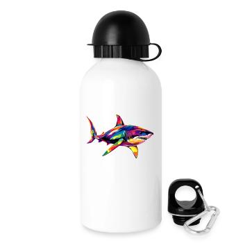 Shark Shark Tiger Shark Diver Cute Sharks Great White Shark - Drinks Bottle with Lid 500 ml - white - Right