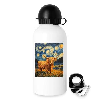 Highland Cow - Drinks Bottle with Lid 500 ml - white - Right