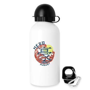 Japan Hero since August 1994 Geburtstaggeschenk - Trinkflasche mit Deckel 500 ml - Weiß - Rechts