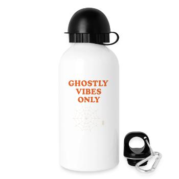 Motifs effrayants d'araignées et de fantômes - Gourde avec bouchon 500 ml - blanc - Droite