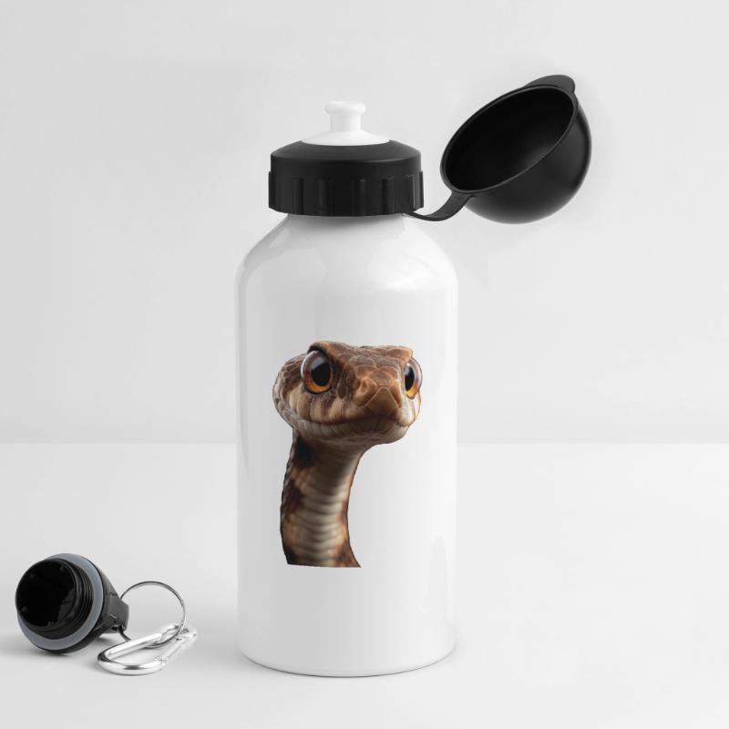 Schlange Python Kobra Klapperschlange Schlangen Trinkflasche mit Deckel 500 ml