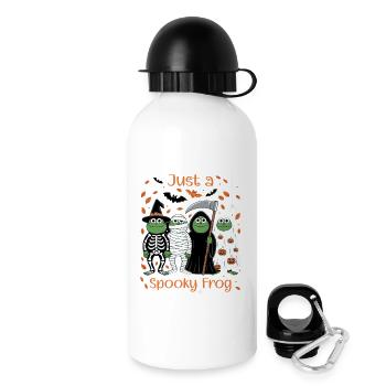 Grenouilles effrayantes avec des motifs d’Halloween - Gourde avec bouchon 500 ml - blanc - Droite
