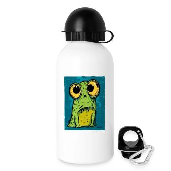 Cartoon Frog with big eyes - Drinks Bottle with Lid 500 ml - white - Right