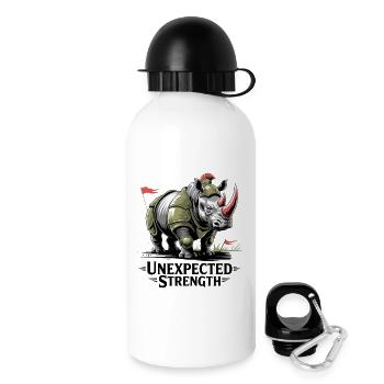 Force du rhinocéros blindé - Gourde avec bouchon 500 ml - blanc - Droite