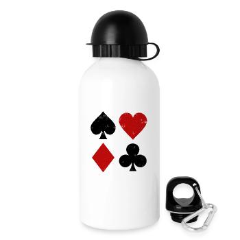 Playing Cards Geometry - Drinks Bottle with Lid 500 ml - white - Right