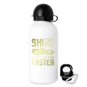 Filles de ski - Gourde avec bouchon 500 ml - blanc - Droite