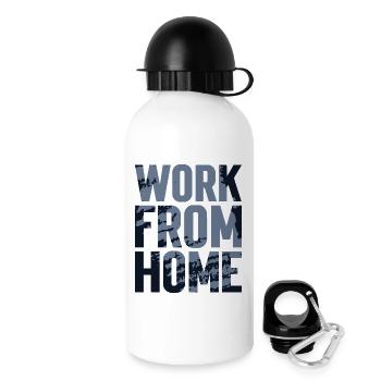Arbeiten von zu Hause aus Texturiert - Trinkflasche mit Deckel 500 ml - Weiß - Rechts