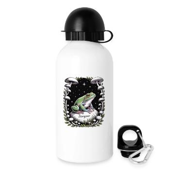 Stargazer Frosch und Pilze Nacht - Trinkflasche mit Deckel 500 ml - Weiß - Rechts